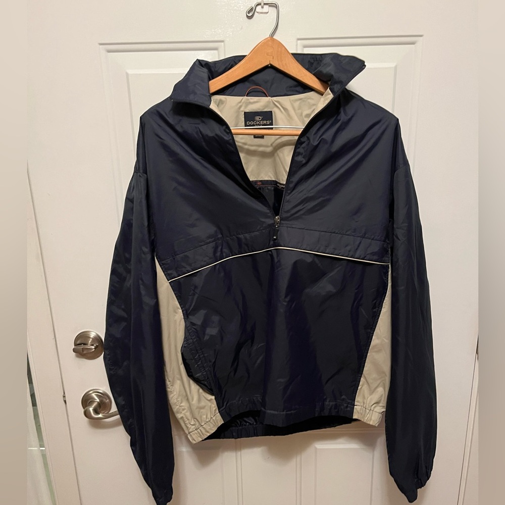 Men’s Vintage Dockers Quarter zip Golf Windbreaker.